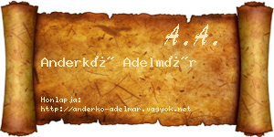 Anderkó Adelmár névjegykártya